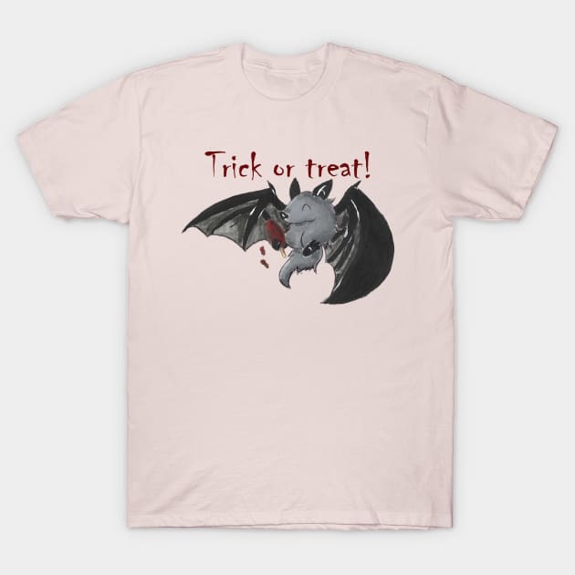 Vampire's Treat (With Text) T-Shirt by KristenOKeefeArt